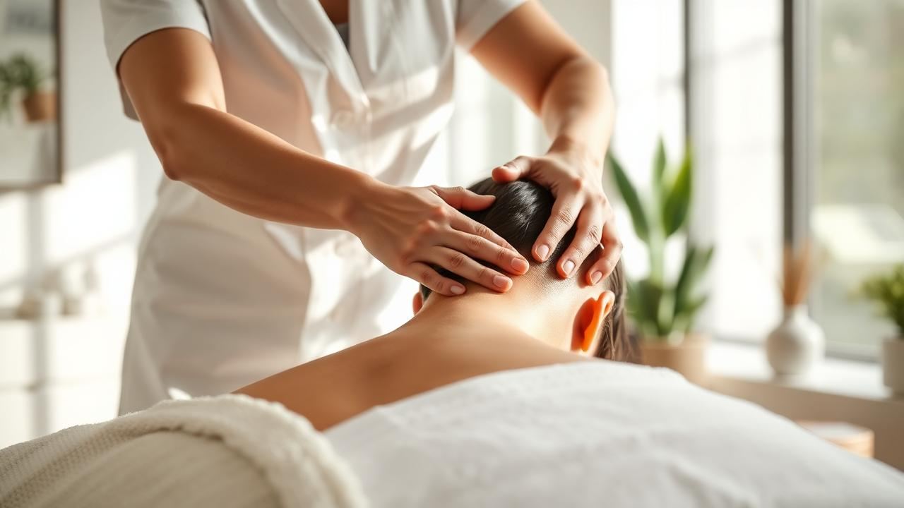 Therapeutic massage targeting neck and cervical spine for spinal stenosis recovery